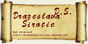 Dražeslava Sirotić vizit kartica